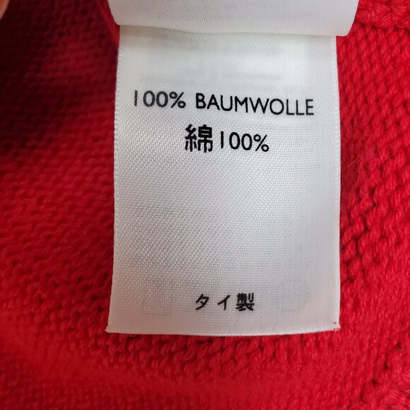 EDDIE BAUER Women's Fair Isle Sweater Red Black & White Fisherman Ski Cabin S - Picture 6 of 7